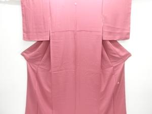 未使用品　作家物　抽象模様織出し一ツ紋色無地着物